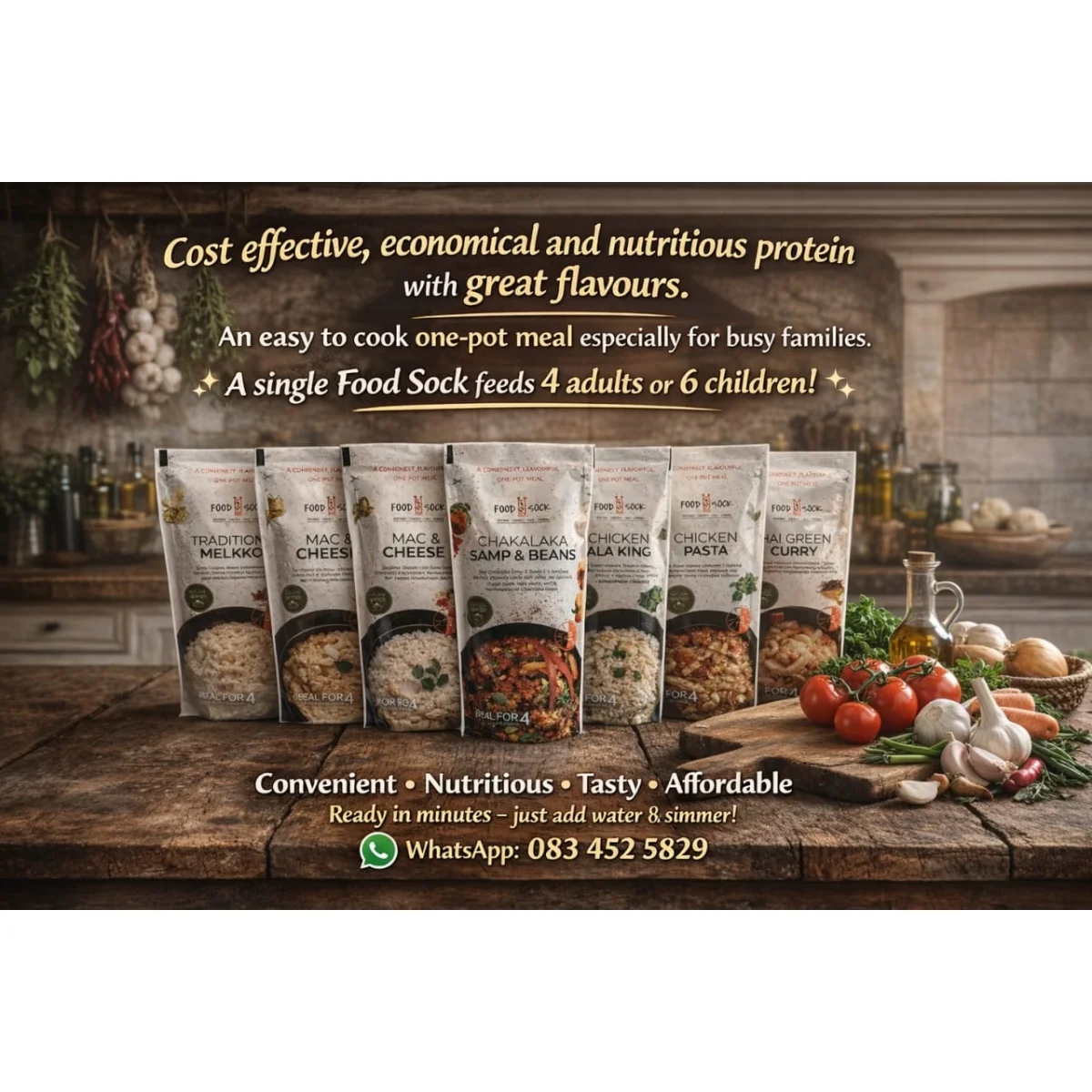 Food Sock, healthy budget meals.